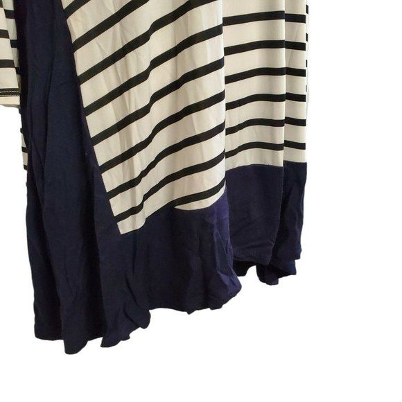 Bellamie Womens Plus Size Tunic Rop Striped Stretchy Loose Fit Sharkbite Size 1X - Picture 2 of 7